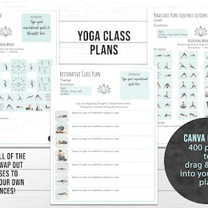 Yoga Class Planner, Yoga Teacher Class Plans, Yoga Class Sequence Planner, Yoga Class Plans - Drag & drop 400 poses to sequence your class