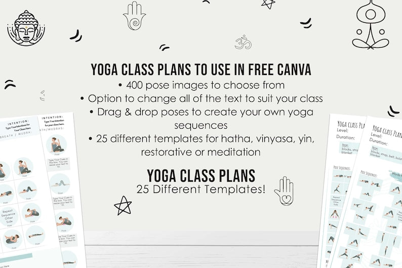 Yoga Class Planner, Yoga Teacher Class Plans, Yoga Class Sequence Planner, Yoga Class Plans - Drag & drop 400 poses to sequence your class