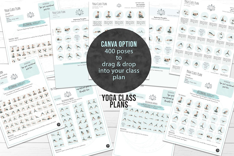 Yoga Class Planner, Yoga Teacher Class Plans, Yoga Class Sequence Planner, Yoga Class Plans - Drag & drop 400 poses to sequence your class