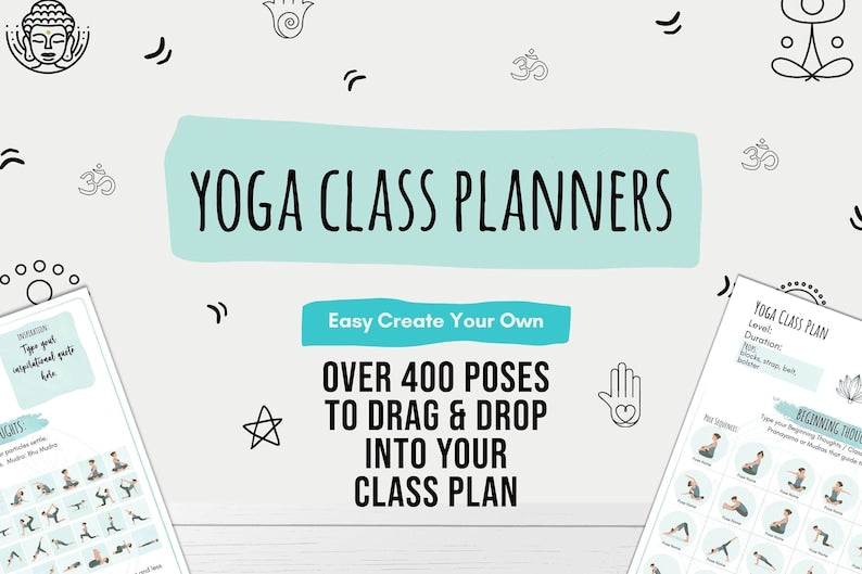 Yoga Class Planner, Yoga Teacher Class Plans, Yoga Class Sequence Planner, Yoga Class Plans - Drag & drop 400 poses to sequence your class