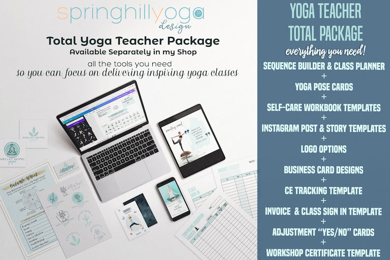 Yoga Class Planner, Yoga Teacher Class Plans, Yoga Class Sequence Planner, Yoga Class Plans - Drag & drop 400 poses to sequence your class